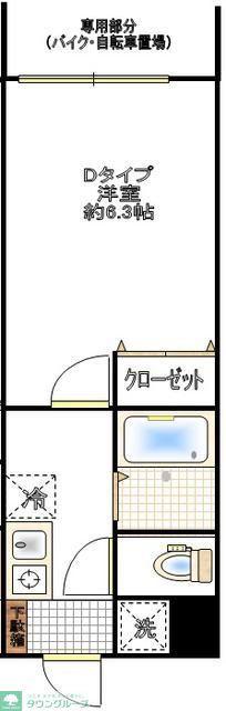 コンフォート東浦和(1K/3階)の間取り写真