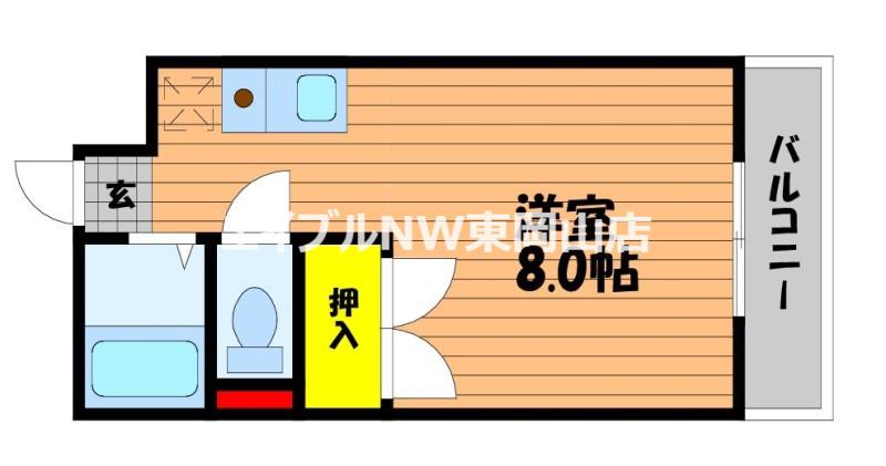 サンコーポ海吉(1K/2階)の間取り写真