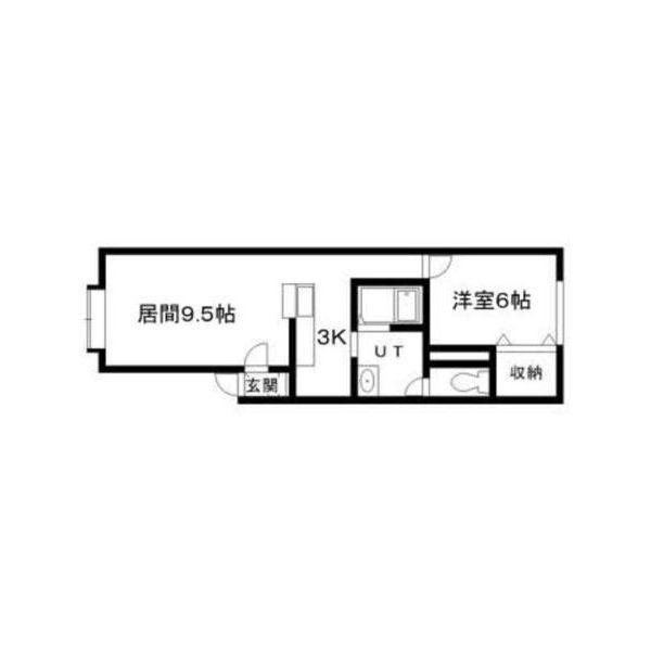 メゾン・ド・サクラ(1LDK/2階)の間取り写真
