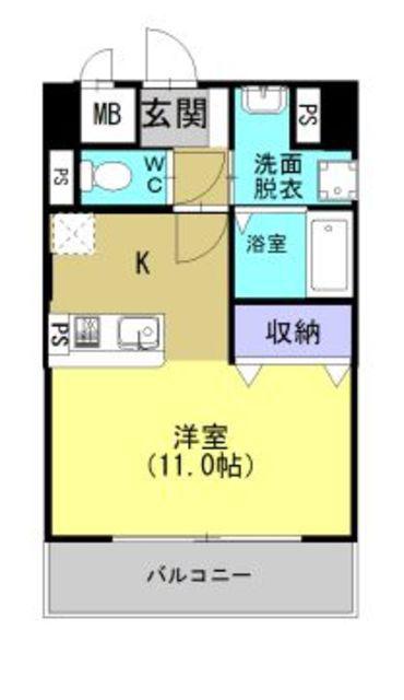 DREAM松原(ワンルーム/3階)の間取り写真