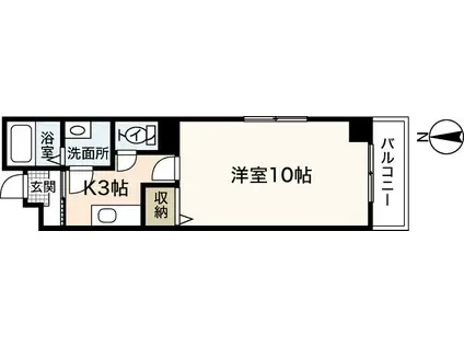 パレグレース鶴見(1K/6階)の間取り写真