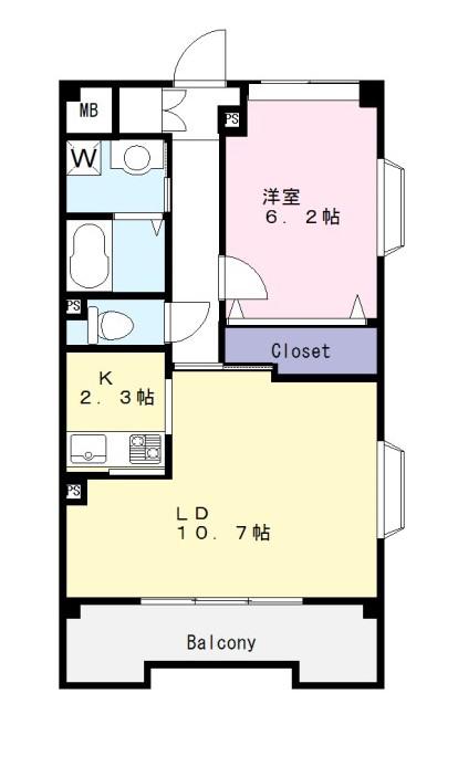エクセル高梨パートII(1LDK/4階)の間取り写真