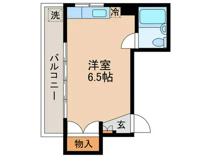 植竹ハイツ(ワンルーム/4階)の間取り写真