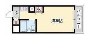 スカイコート姫路(1K/4階)の間取り写真