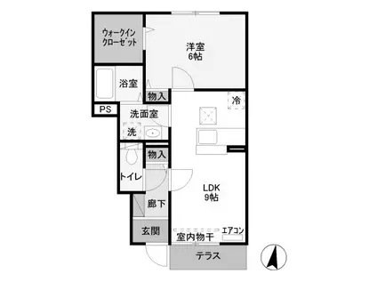 NKハウス(1LDK/1階)の間取り写真