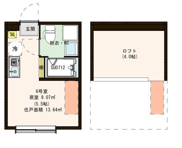 パークテラス大泉学園(ワンルーム/1階)の間取り写真