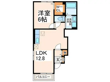 グリーンTS A・B・C(1LDK/1階)の間取り写真