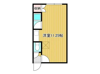 ハイツシック(ワンルーム/2階)の間取り写真