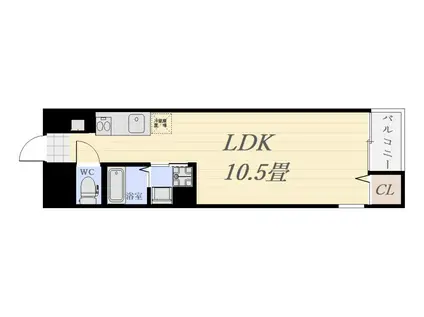 GRANVERDE SHIMOARATAII(ワンルーム/4階)の間取り写真