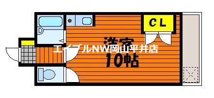 エスポアール21A(ワンルーム/3階)の間取り写真