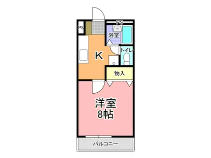 ルミナス(1K/1階)の間取り写真