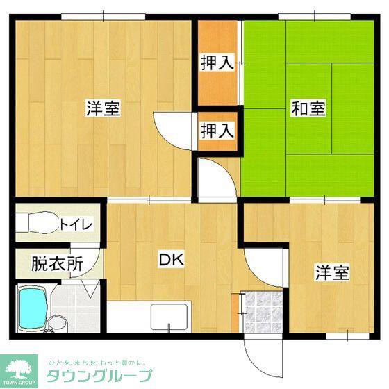 コーポ誠(3DK/2階)の間取り写真