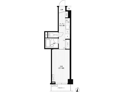 ほうれんそう(1K/2階)の間取り写真
