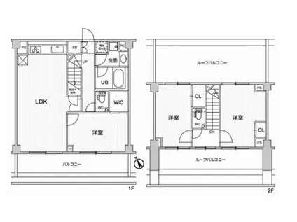 六本木デュープレックスエムズ(3LDK/5階)の間取り写真
