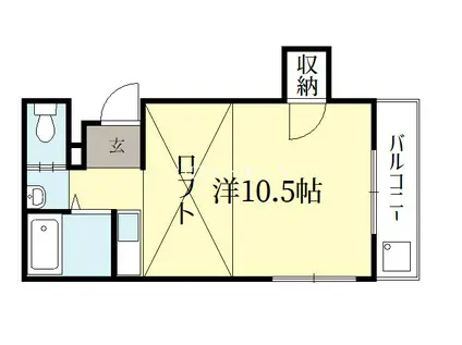 グランシェロ(ワンルーム/2階)の間取り写真
