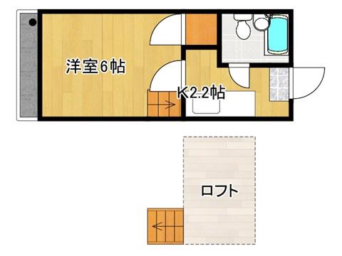 ハイムオーキッド(1K/2階)の間取り写真