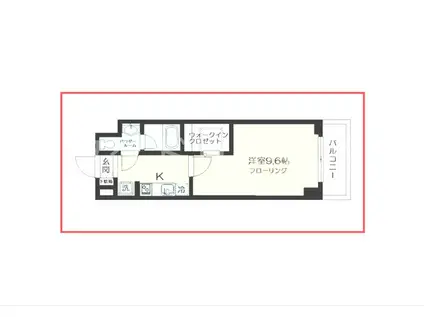 トミーパレス千歳(1K/6階)の間取り写真