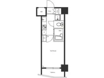 SQUARE渋谷 スクエア渋谷(1K/7階)の間取り写真