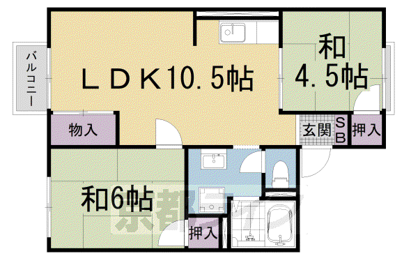 コーポ池田(2LDK/1階)の間取り写真