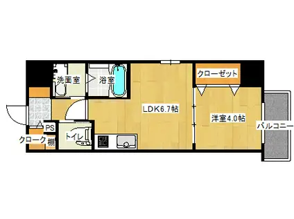 KATAYAMA BLDG.23(1LDK/6階)の間取り写真