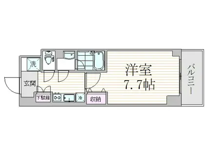 エスジーコート三ノ輪(1K/5階)の間取り写真