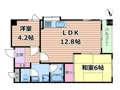 ノバカネイチ住吉 (2LDK/5階)の間取り写真
