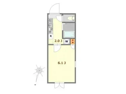 STELLA清澄白河(1K/5階)の間取り写真