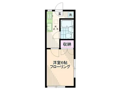 チェリエス(1K/1階)の間取り写真