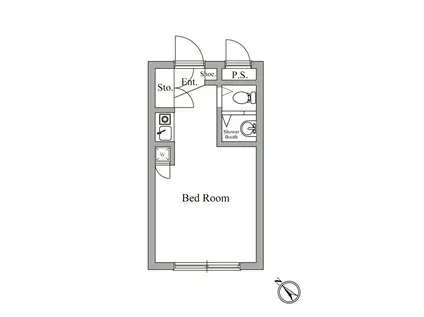 サンパレス中野坂上(ワンルーム/2階)の間取り写真
