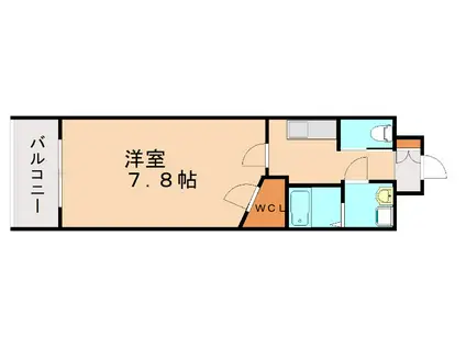 ギャラン竪町(1K/20階)の間取り写真