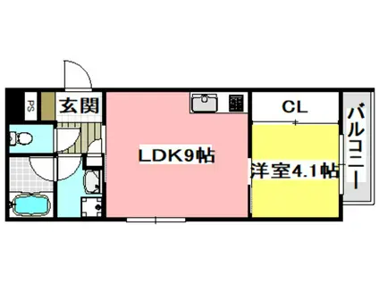 グランエピ(1LDK/2階)の間取り写真