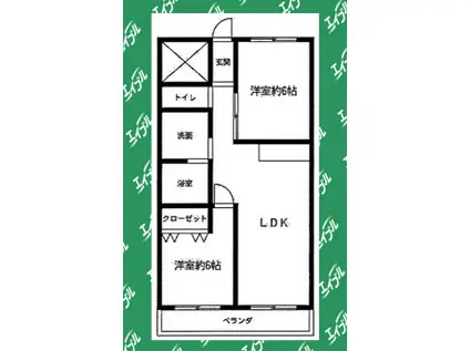 第3フクマルビル(1LDK/7階)の間取り写真