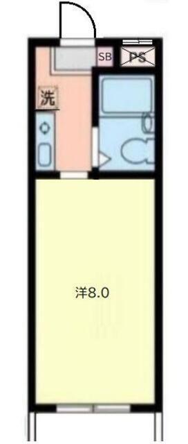 ラヴィエ新宿(1K/1階)の間取り写真