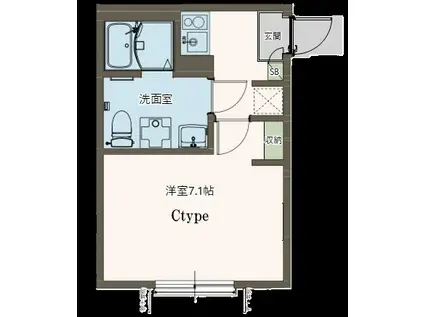 エイグラン 小田急相模原 2(1K/3階)の間取り写真