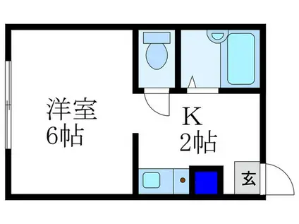ミョウコウハイツ(1K/1階)の間取り写真