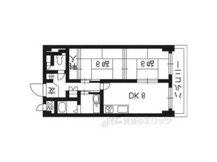 メゾンドセレサ(2DK/2階)の間取り写真