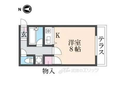 シャンブル2(ワンルーム/1階)の間取り写真