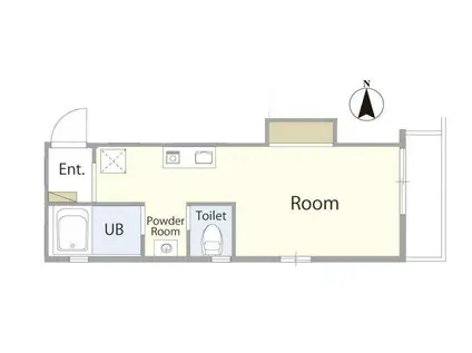 シャローム大宮(ワンルーム/1階)の間取り写真