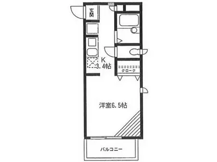 グラン・シャリオ弐番館(1K/1階)の間取り写真