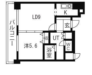 マノアール泉(1LDK/7階)の間取り写真