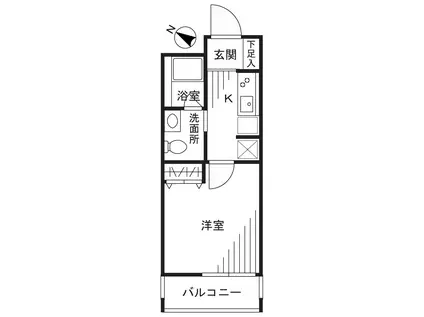 リリーフ小杉(1K/2階)の間取り写真