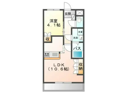 プラスぺリティ(1LDK/2階)の間取り写真