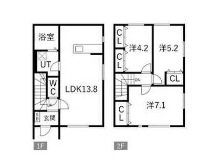 JEU DE FIRST B(3LDK/2階)の間取り写真