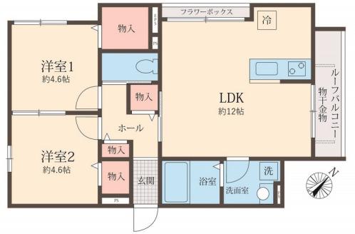 ALVA(2LDK/2階)の間取り写真