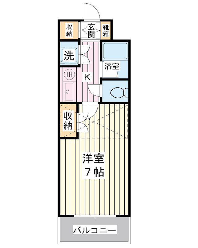 エステージ浦安(1K/3階)の間取り写真