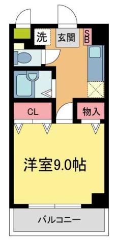 エストゥディオ甲子園口(1K/3階)の間取り写真
