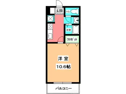 ロフティ上一万(1K/12階)の間取り写真
