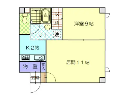 コンフォートIII(1LDK/3階)の間取り写真