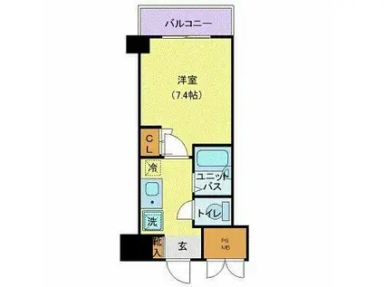 エスコート上落合(1K/4階)の間取り写真