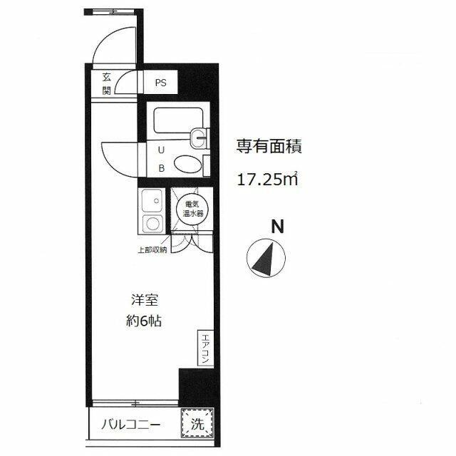 アントヒル倉持(ワンルーム/2階)の間取り写真